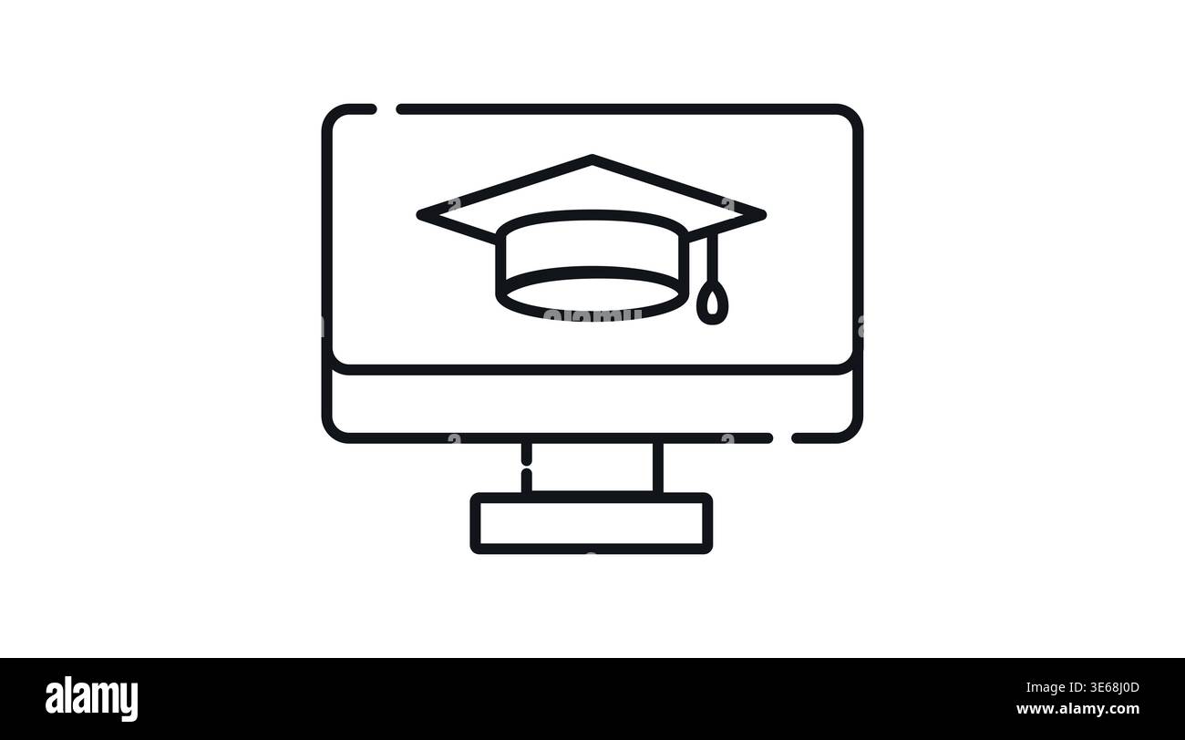 Online education and e-learning icon Stock Vector