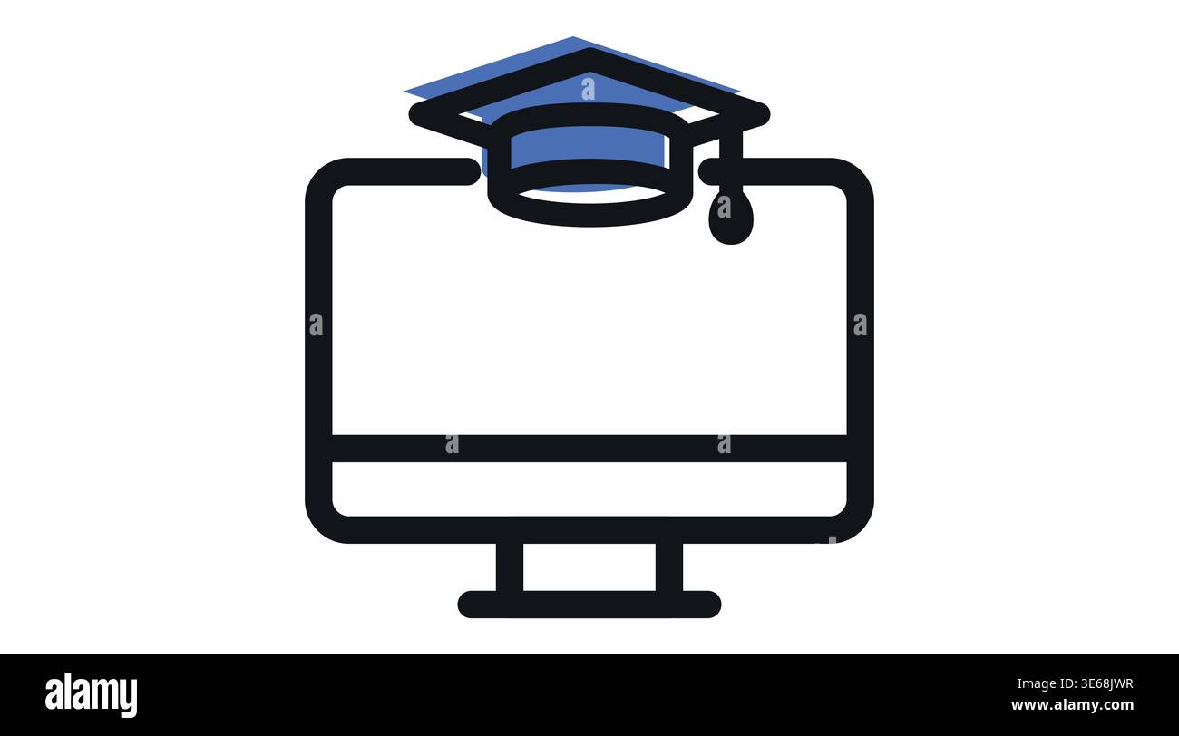 Online education and e-learning icon Stock Vector