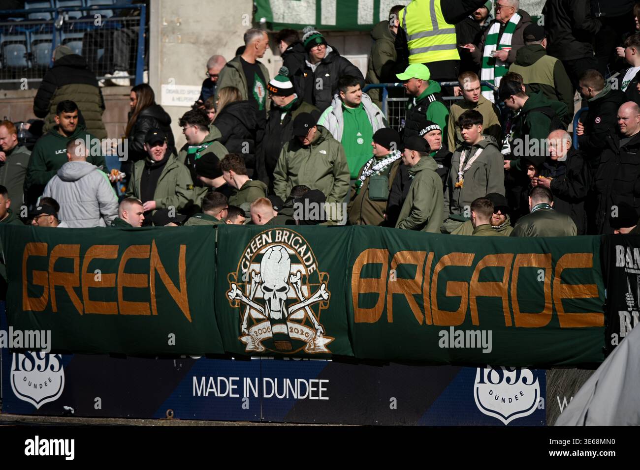 Celtic fans before the William Hill Premiership match at Dens Park ...