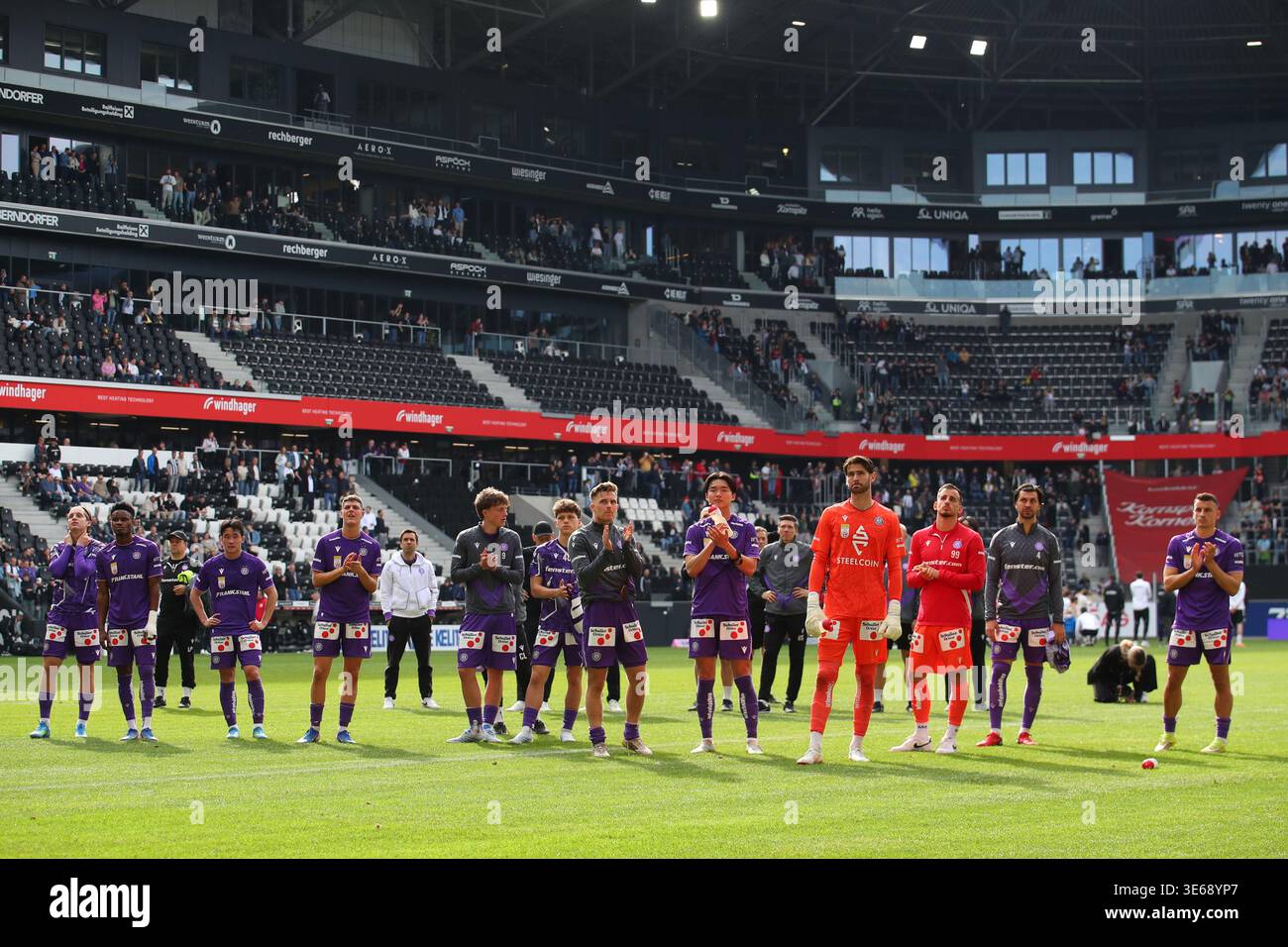 LINZ, AUSTRIA - APRIL 5: team Austria Wien looks deflated after the 1:4 ...