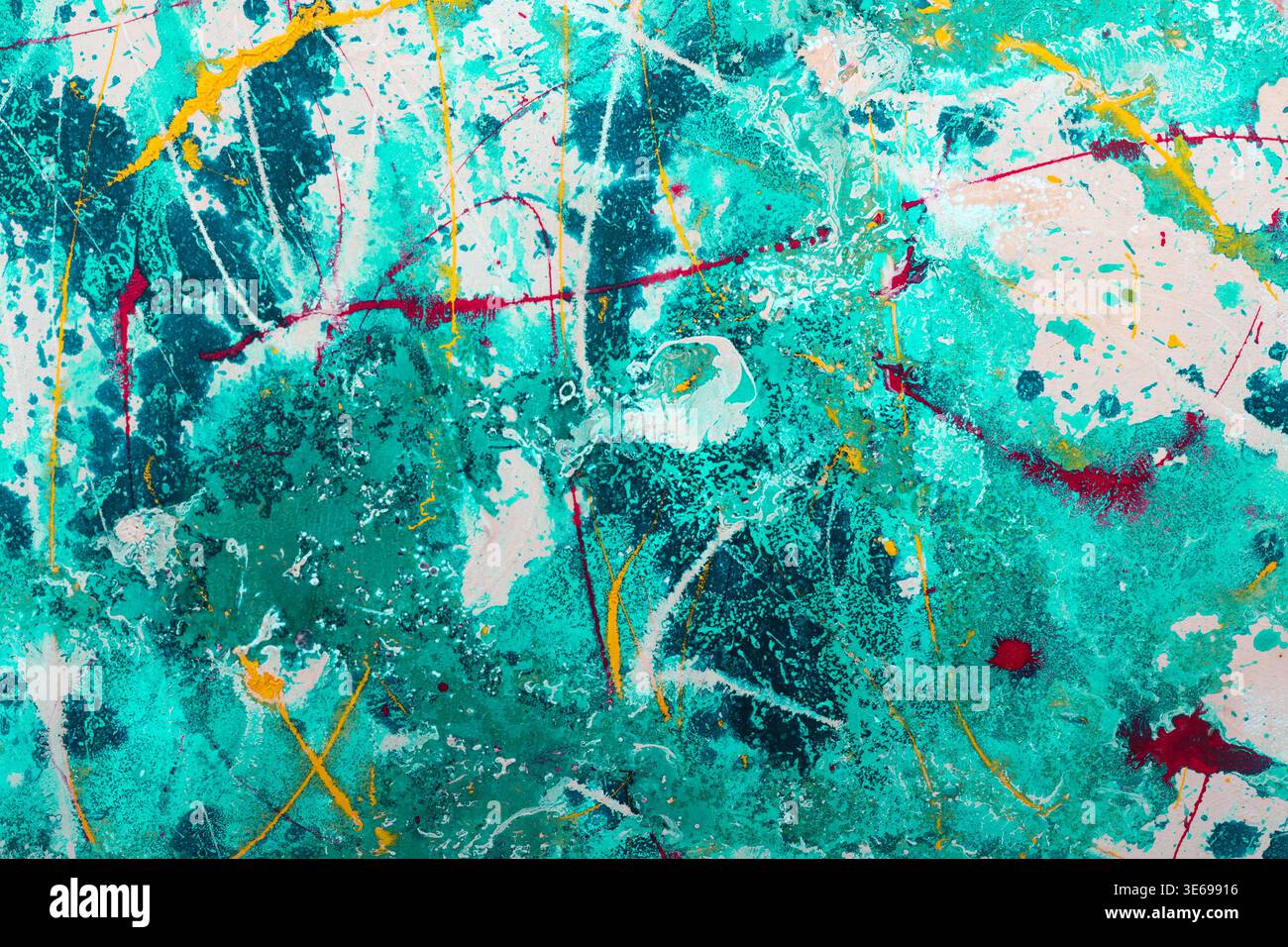 Grunge multicolour painted wall. High resolution abstract color background. Stock Photo