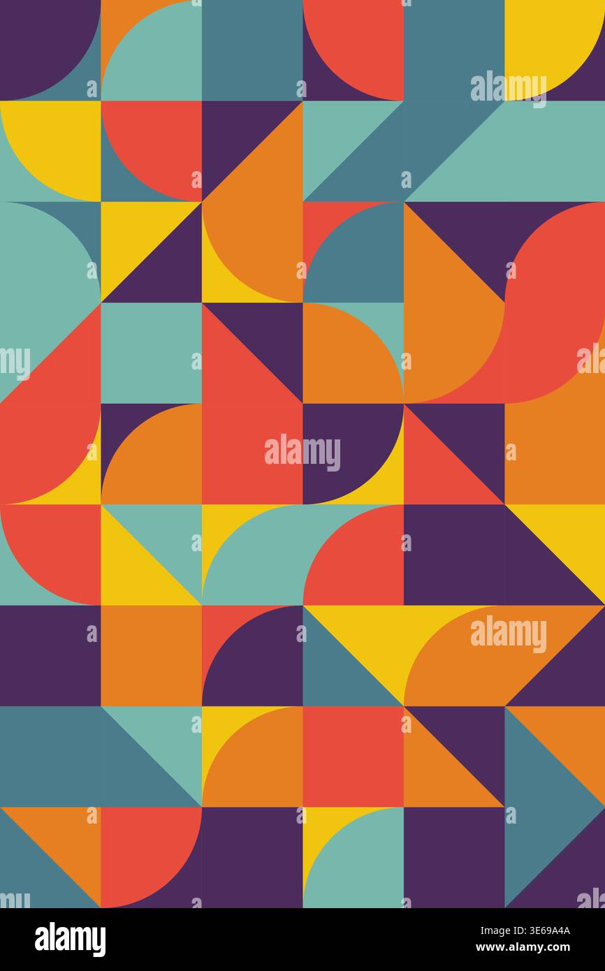 Colorful Abstract Geometric Pattern Background Stock Vector