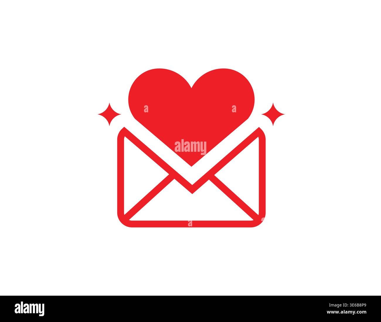 Envelope with heart logo vector illustration Stock Vector