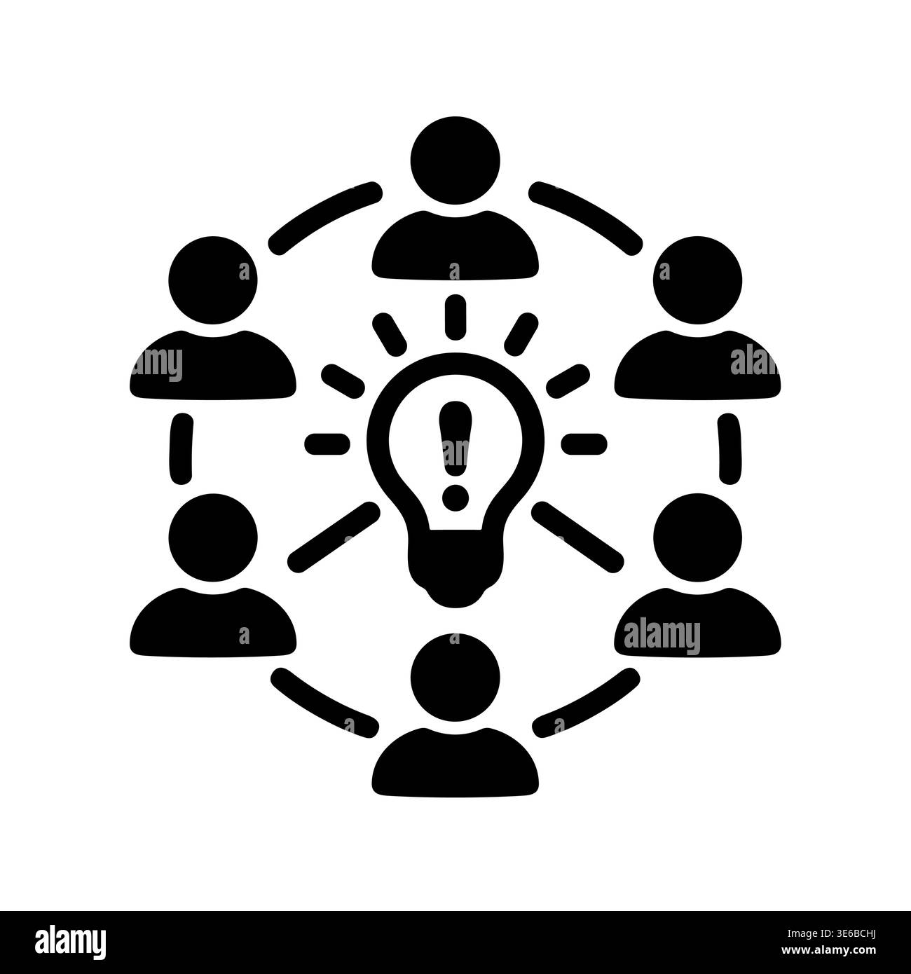 Teamwork brainstorming session with lightbulb icon vector illustration design Stock Vector