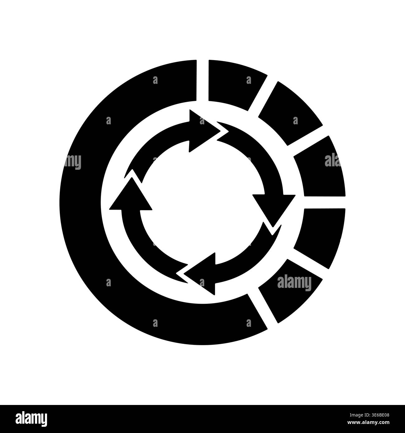 Circular process diagram with arrows, cycle infographic, vector ...