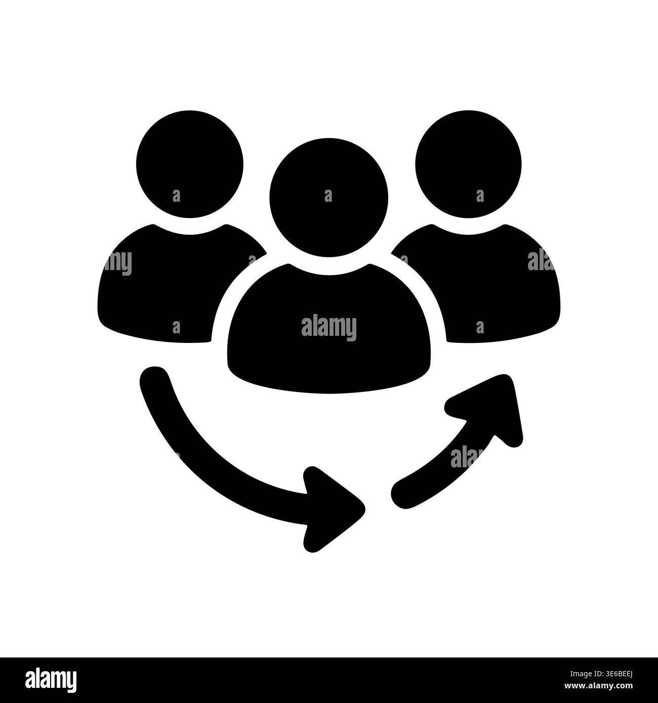 Teamwork icon showing collaboration, communication and partnership concept Stock Vector