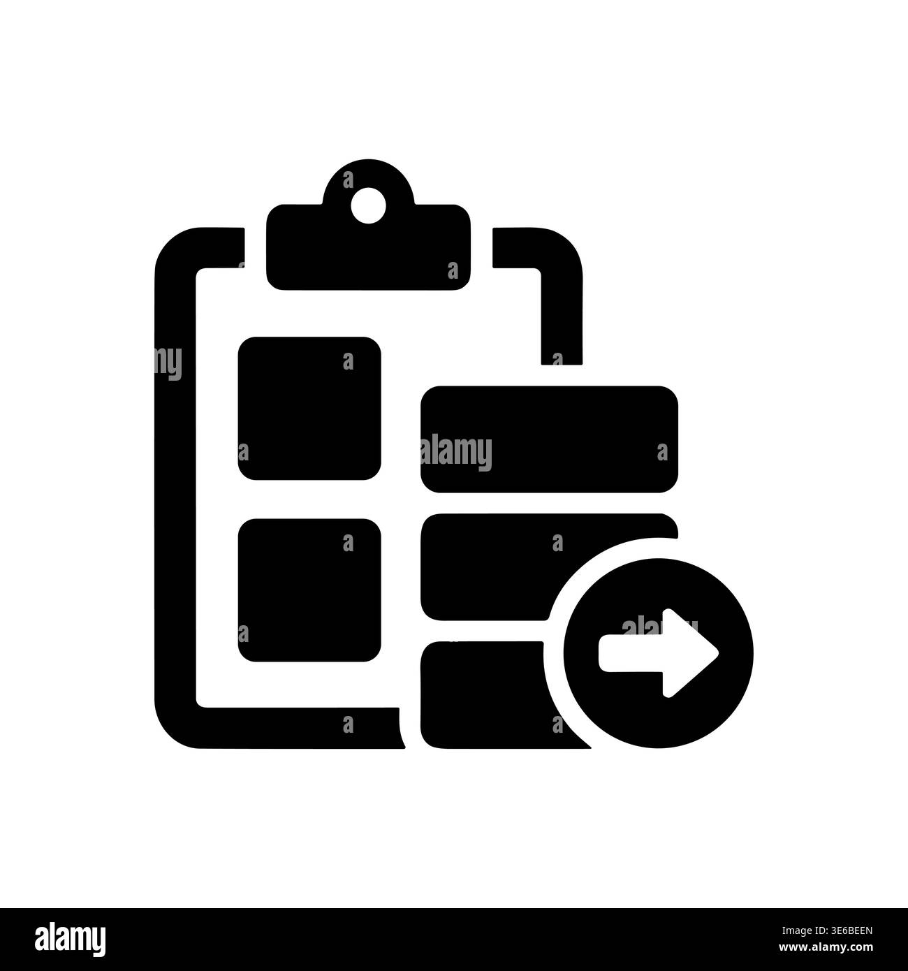 Import data form on clipboard vector solid style illustration Stock Vector