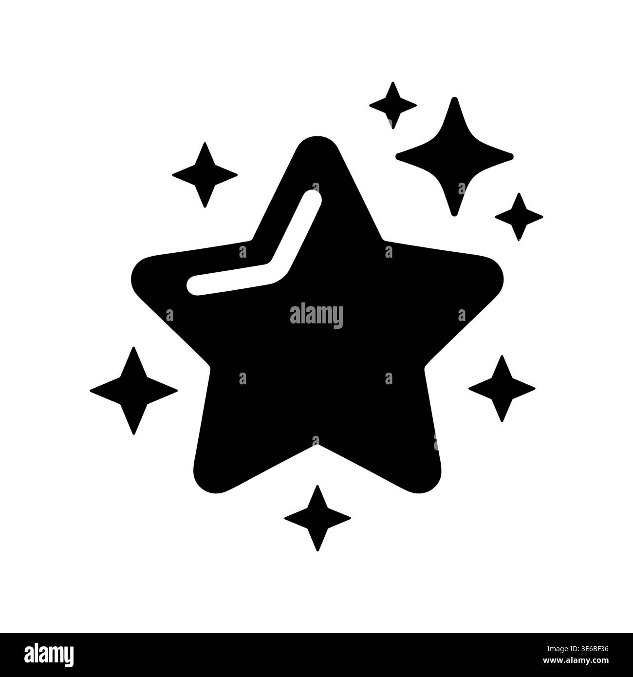 Shining star vector vectors Black and White Stock Photos & Images