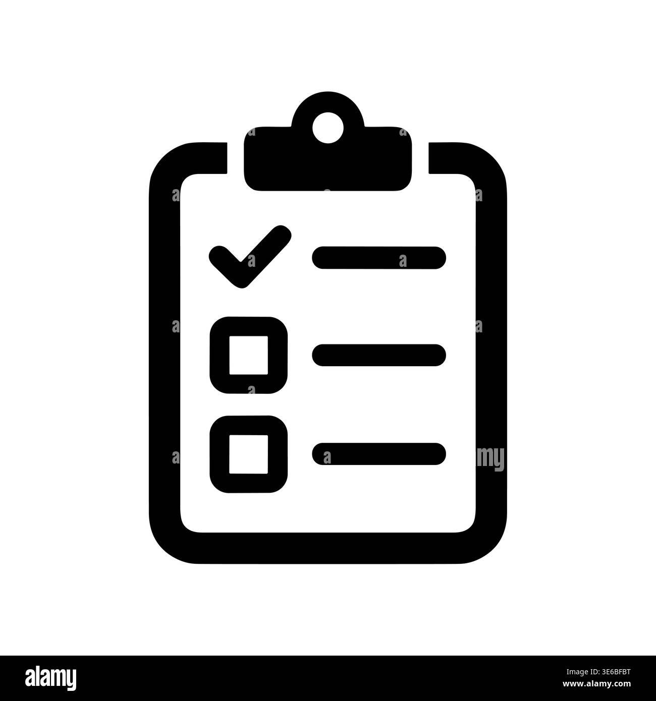 Checklist clipboard icon representing tasks completed in a simple style Stock Vector