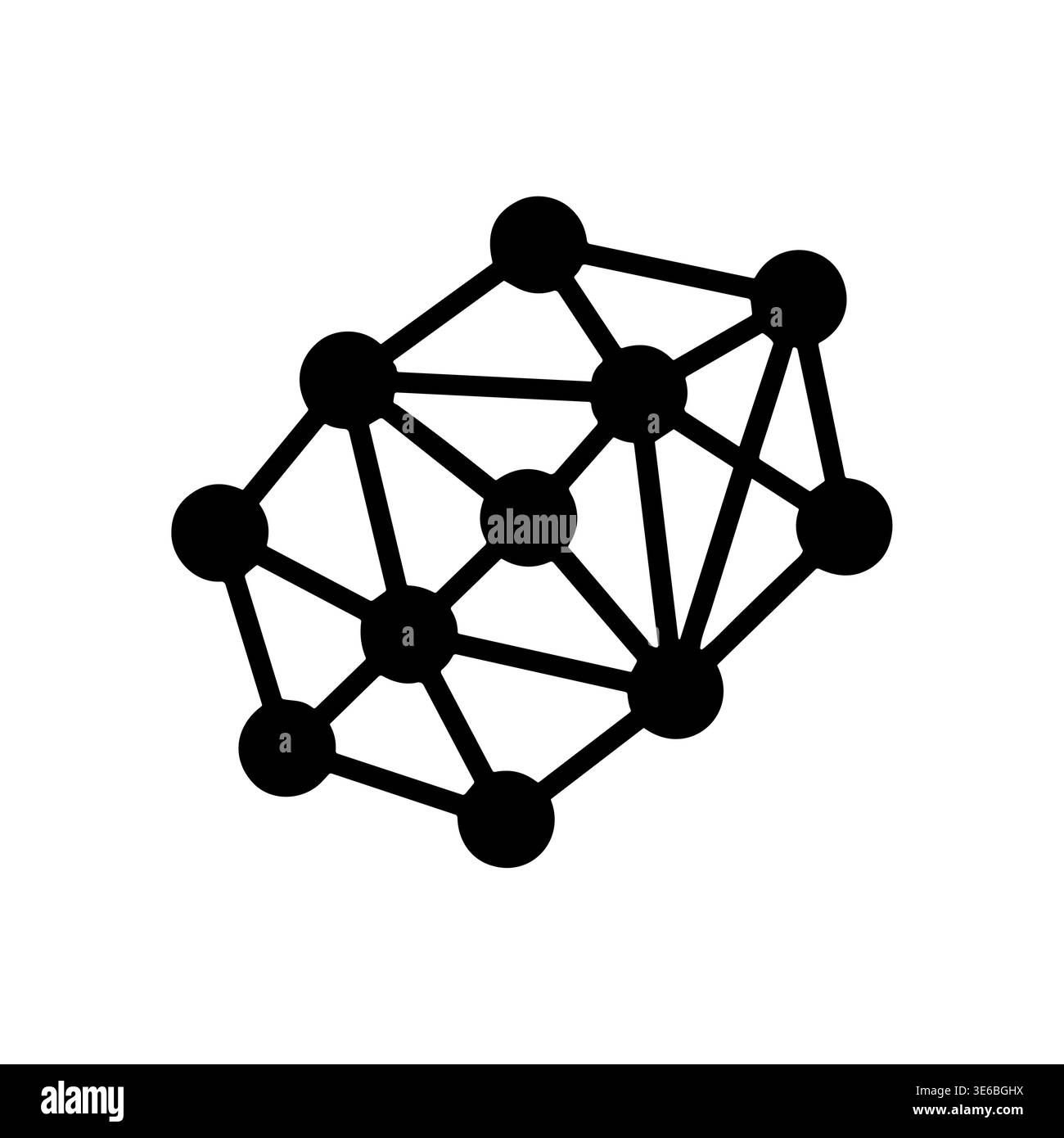 Black network connection icon, global digital connections, vector design Stock Vector