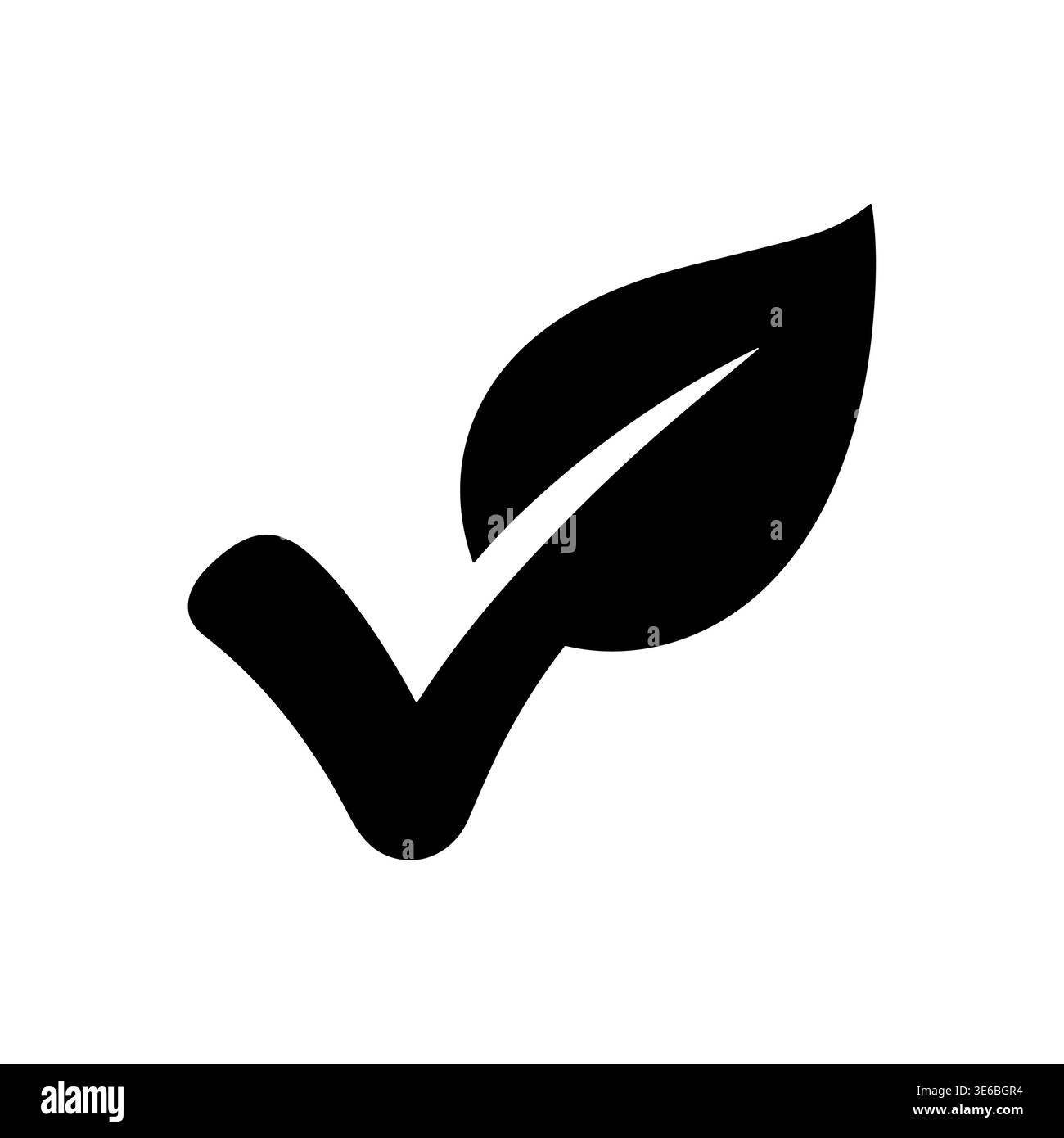Leaf and check mark vector icon, eco friendly concept Stock Vector