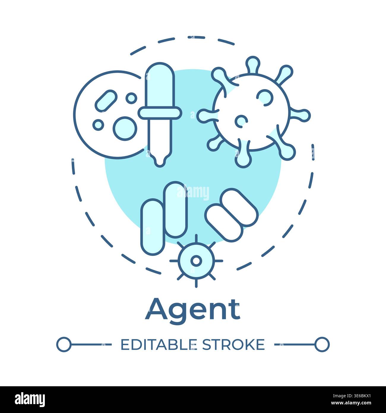 Agent soft blue concept icon Stock Vector