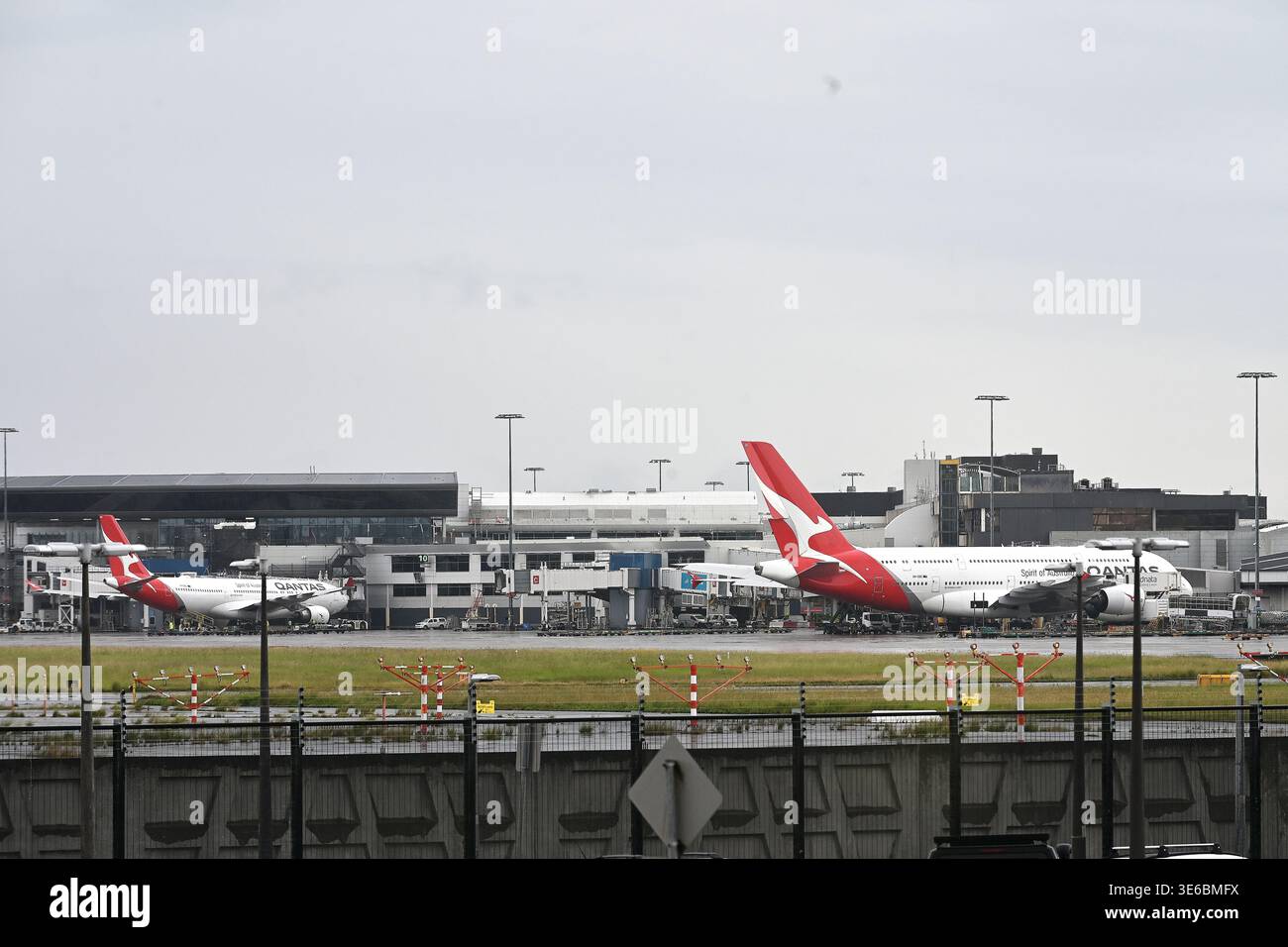 Aircraft at Sydney Airport, Sydney, Monday, April 6, 2026. (AAP Image ...