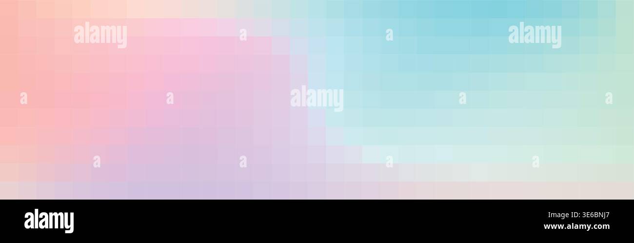 Pixel gradient background. Abstract vector art with mosaic squares. Stock Vector
