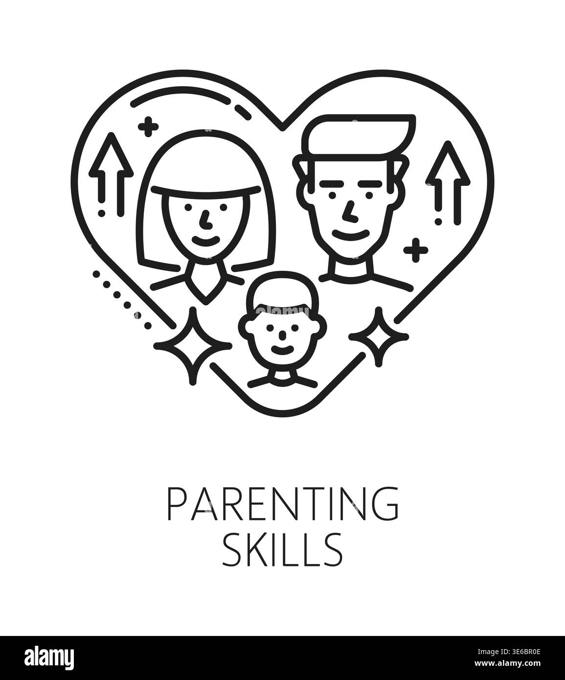 Parenting life skills line icon or sign. Human personal quality thin ...