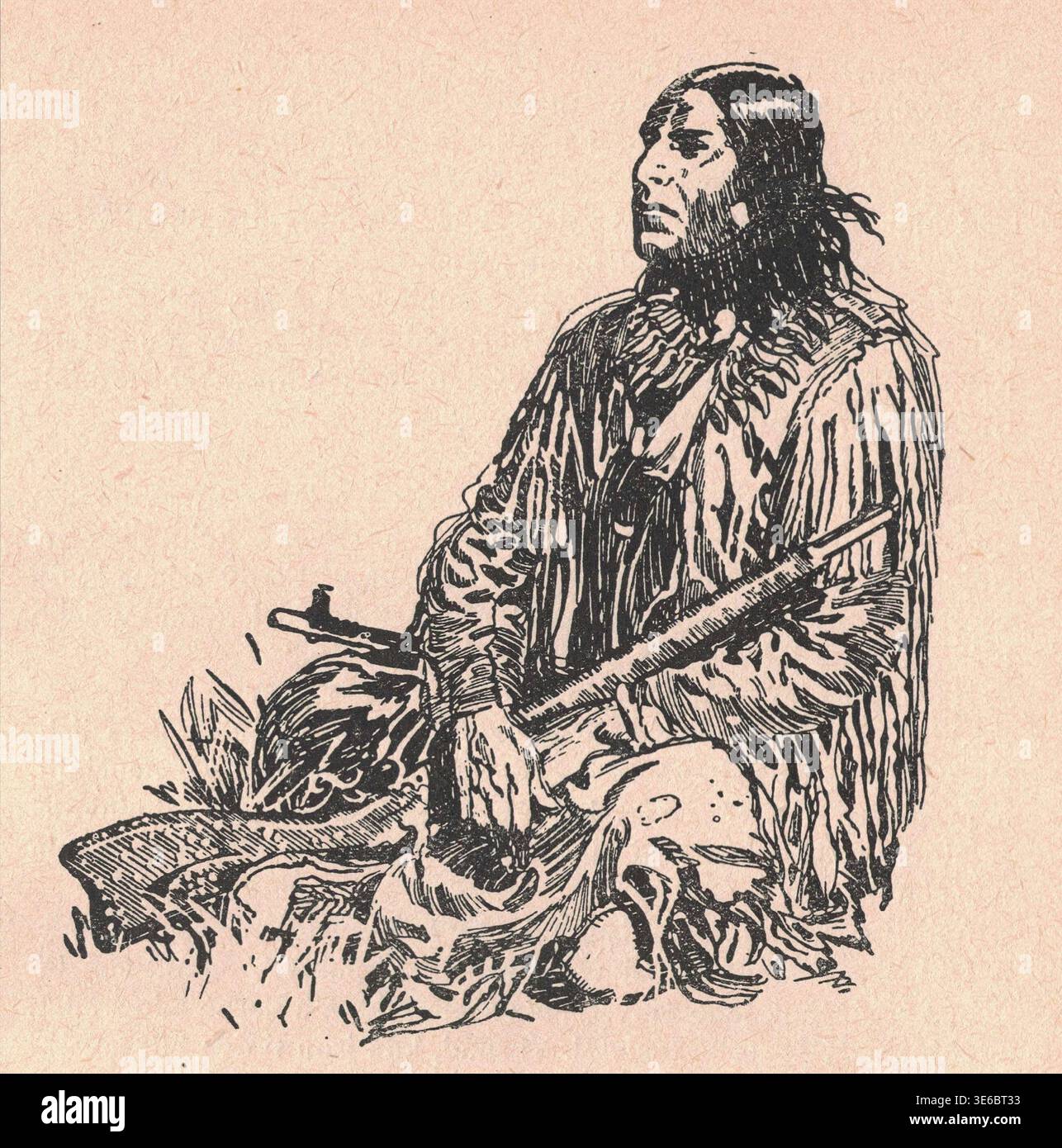 Native american long hair man hi-res stock photography and images - Alamy