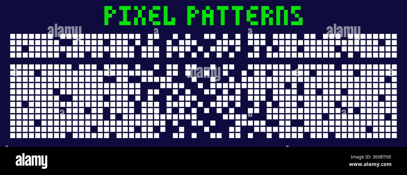 Pixel art dispersed white pattern. Stock Vector