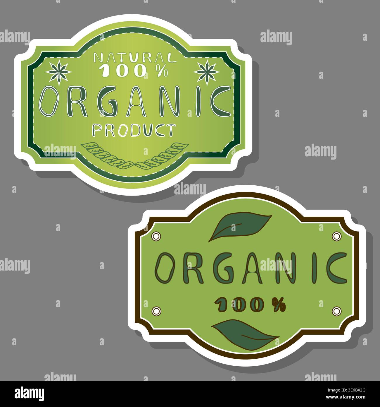 Illustration on theme set symbols for organic color sticker, logo organic consisting of flat design with elements mobile web apps, collection modern i Stock Vector
