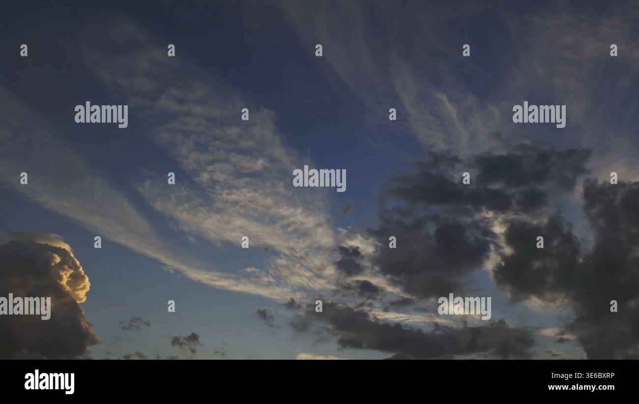 Beautiful sunset sky clouds Stock Photo