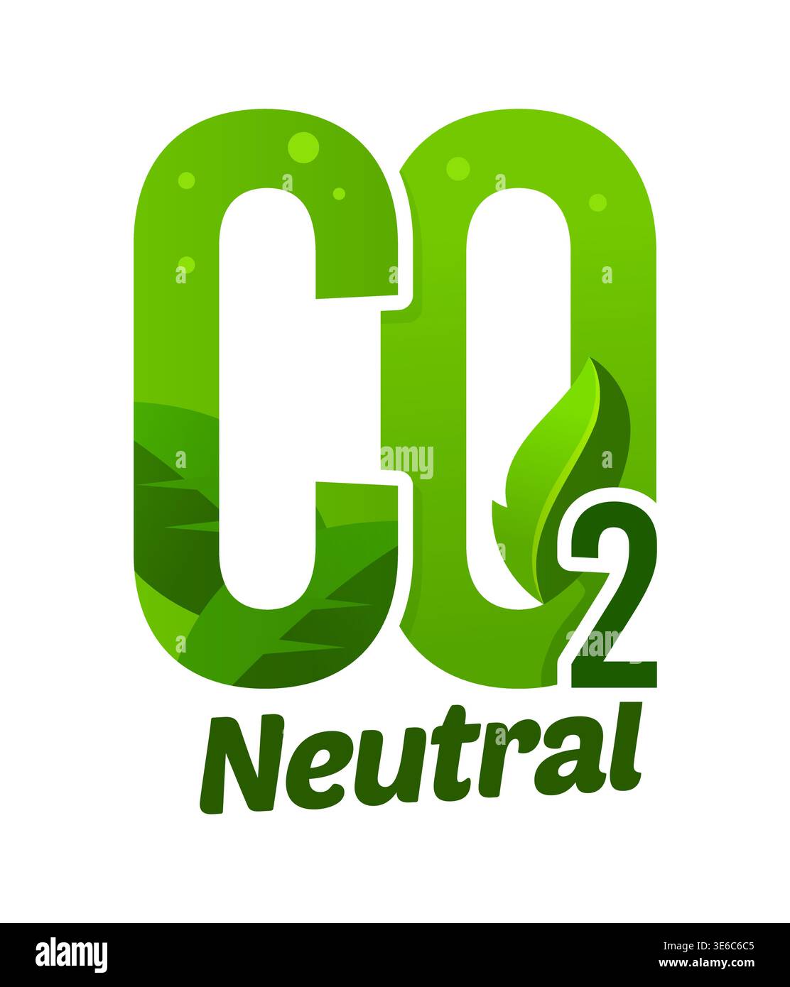 Carbon dioxide, CO2 neutral footprint icon Stock Vector
