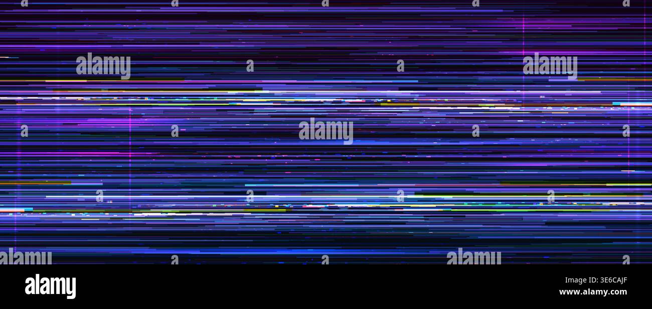 Video game glitch screen background, pixel noise Stock Vector