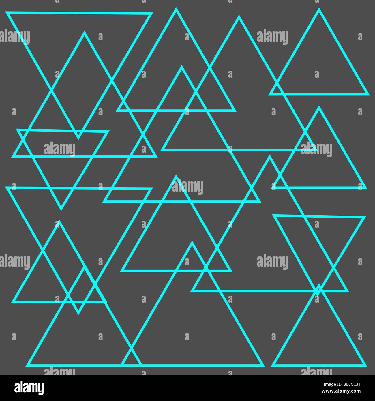 Symmetrical cyan triangles. Overlapping patterns set. Professional triangles Vector. Distinguished backgrounding styles. EPS 10. Stock Vector