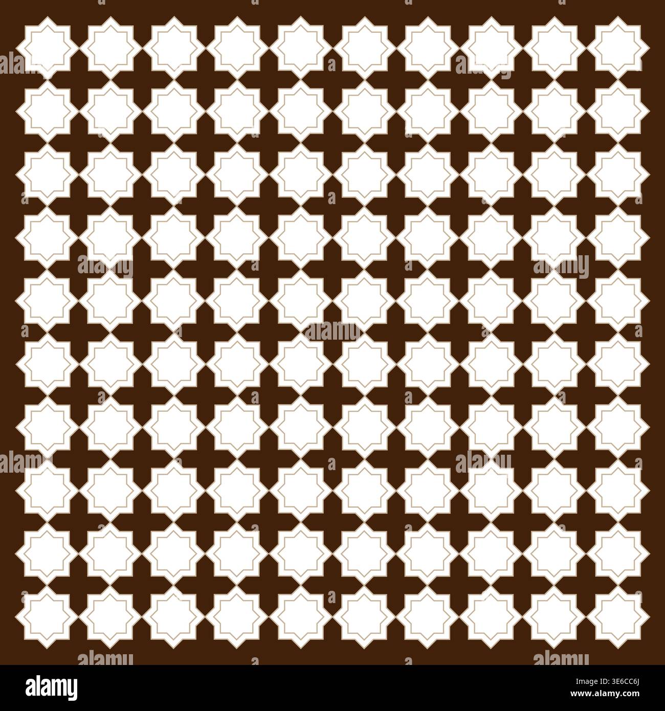 Classical islamic pattern. Traditional Arabic Vector. Decorative brown ornament. Tile motif texture. Stock Vector