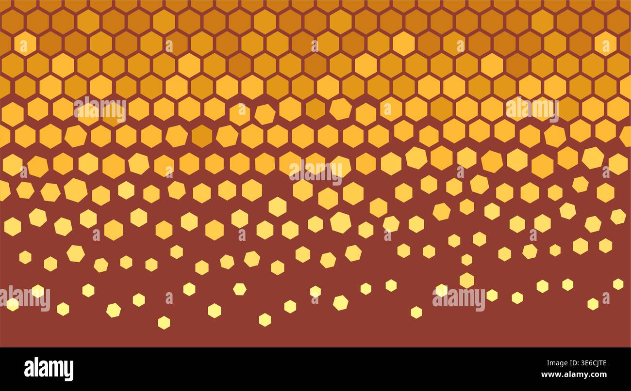 Honeycomb hexagon pattern background Stock Vector