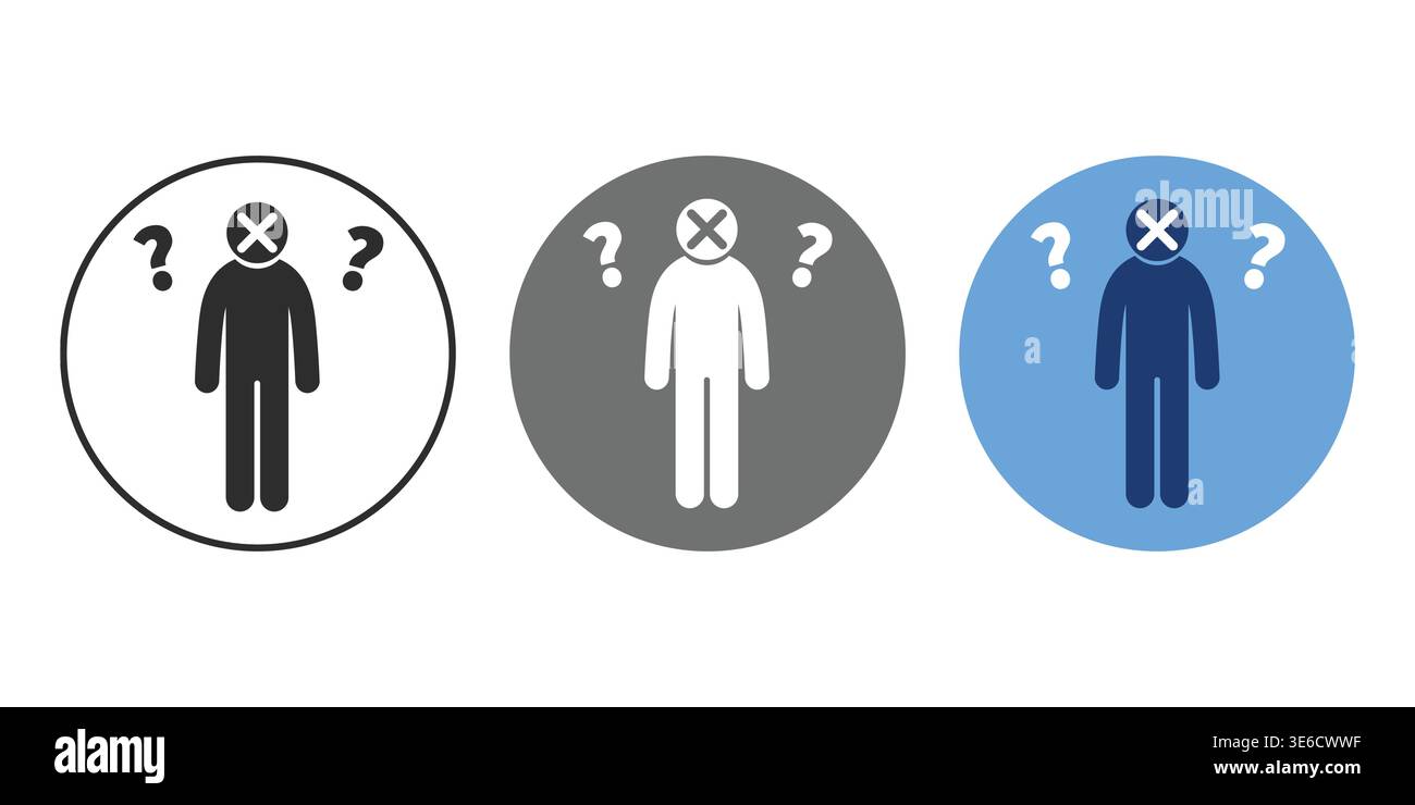 Line icon representing woman emotional stress, anxiety, and mental ...