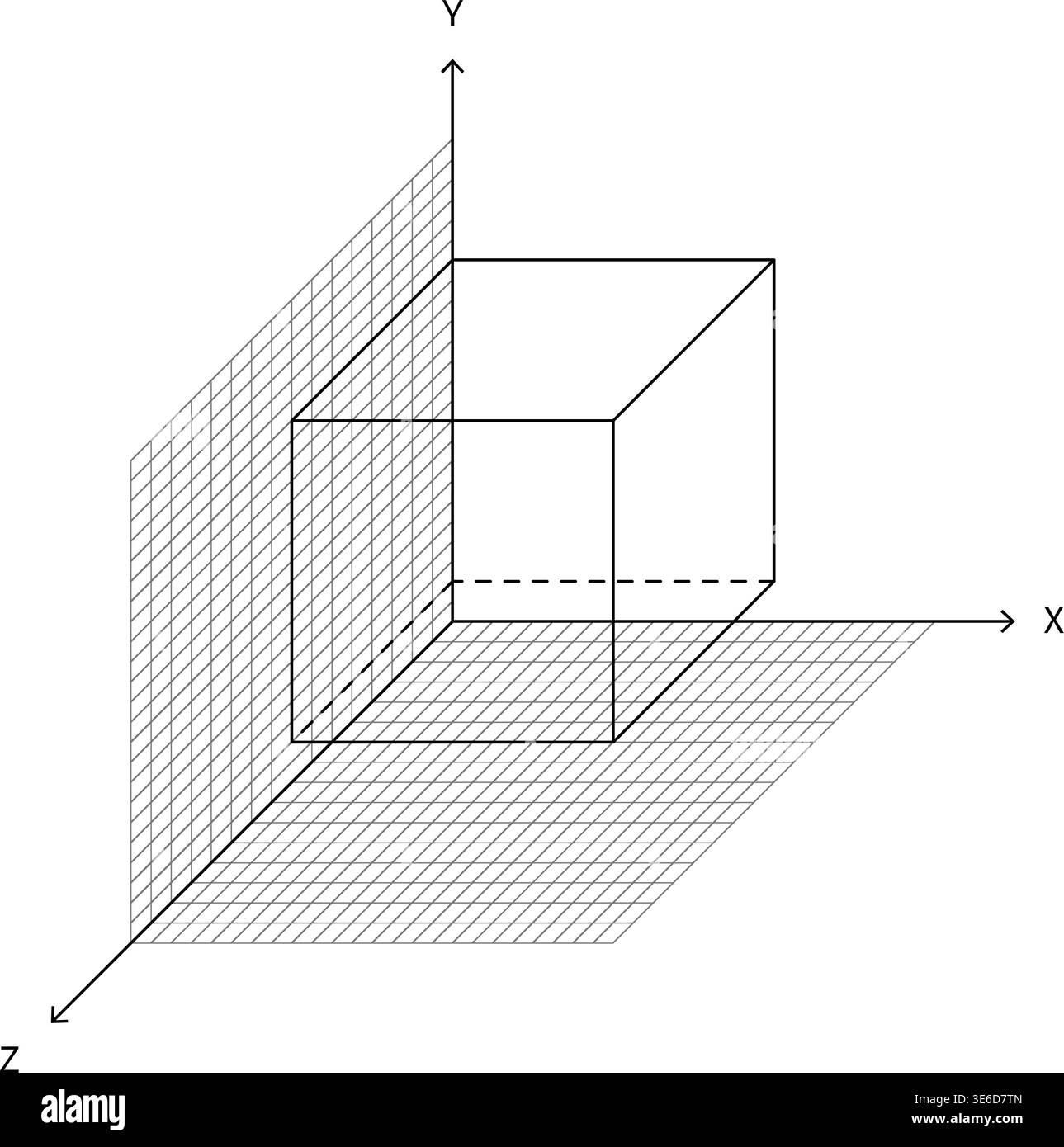 3d coordinate system cube hi-res stock photography and images - Alamy