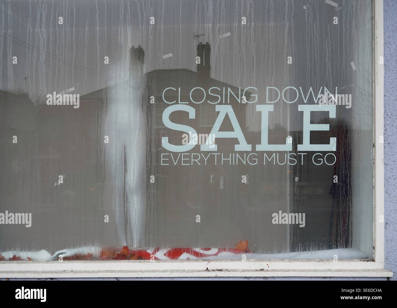 Shop closing down sale Stock Photo