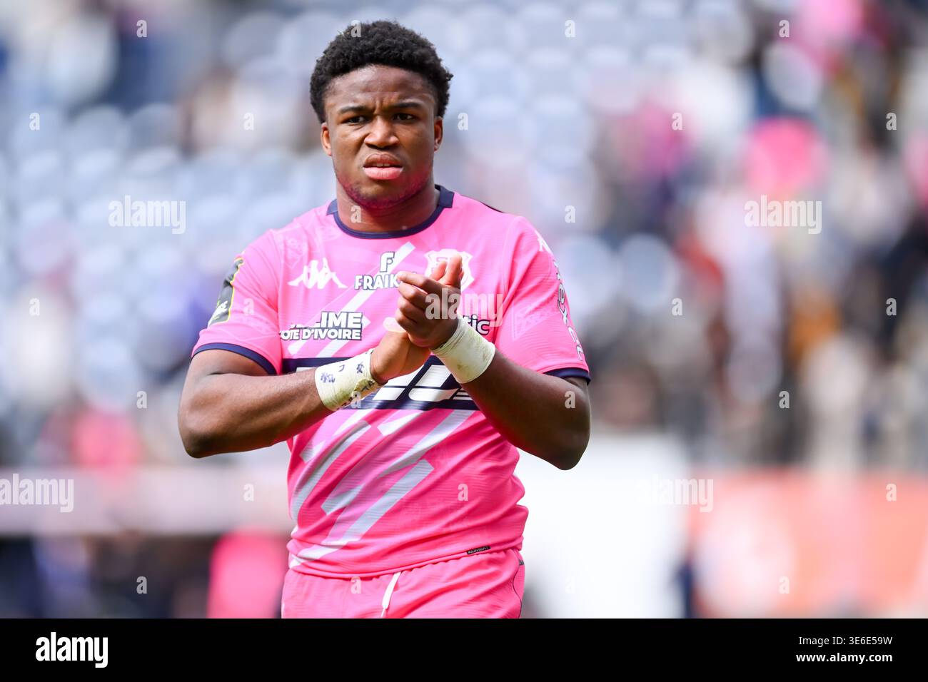 Samuel Ezeala of Stade Francais during the European Rugby Challenge Cup ...