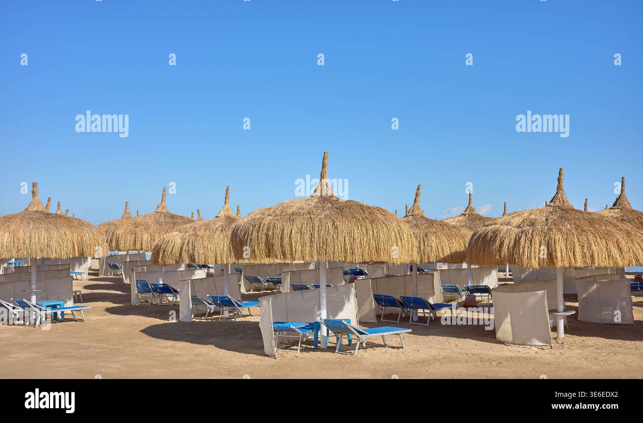 The beach at the resort in Hurghada, Egypt. Stock Photo