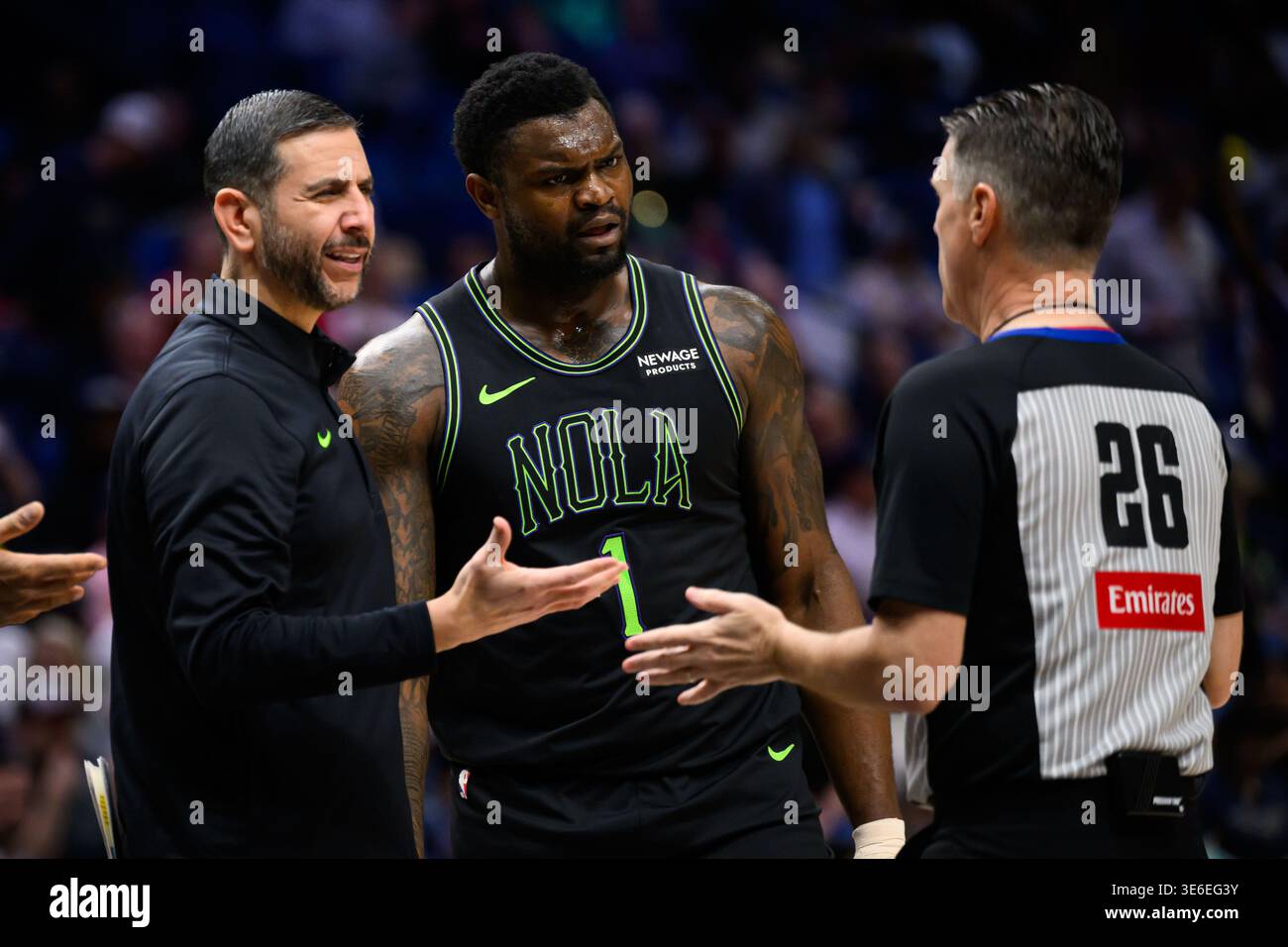 New Orleans Pelicans interim head coach James Borrego, left, and New ...