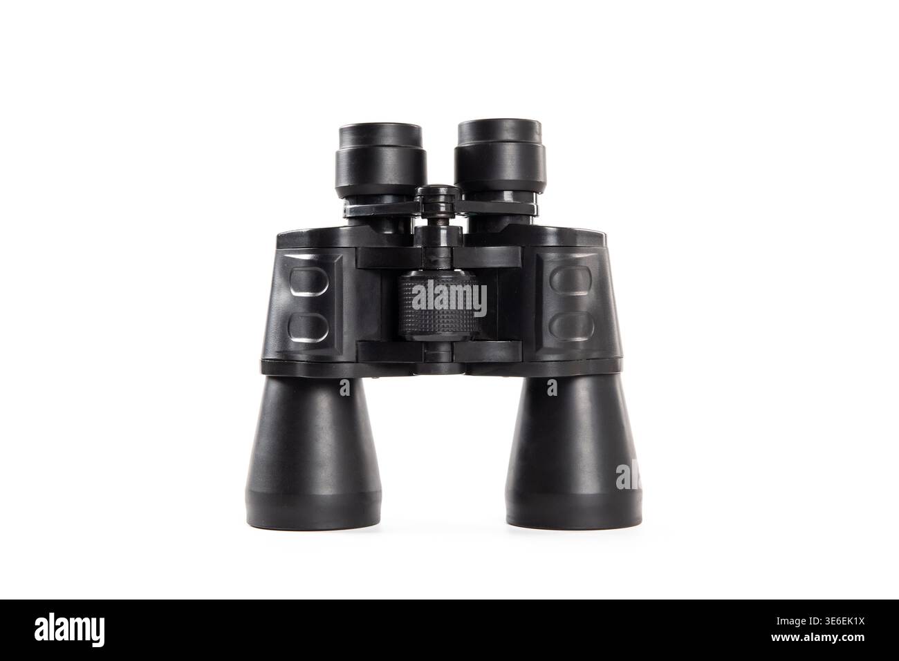 Black binoculars providing enhanced vision and detailed perspective Stock Photo