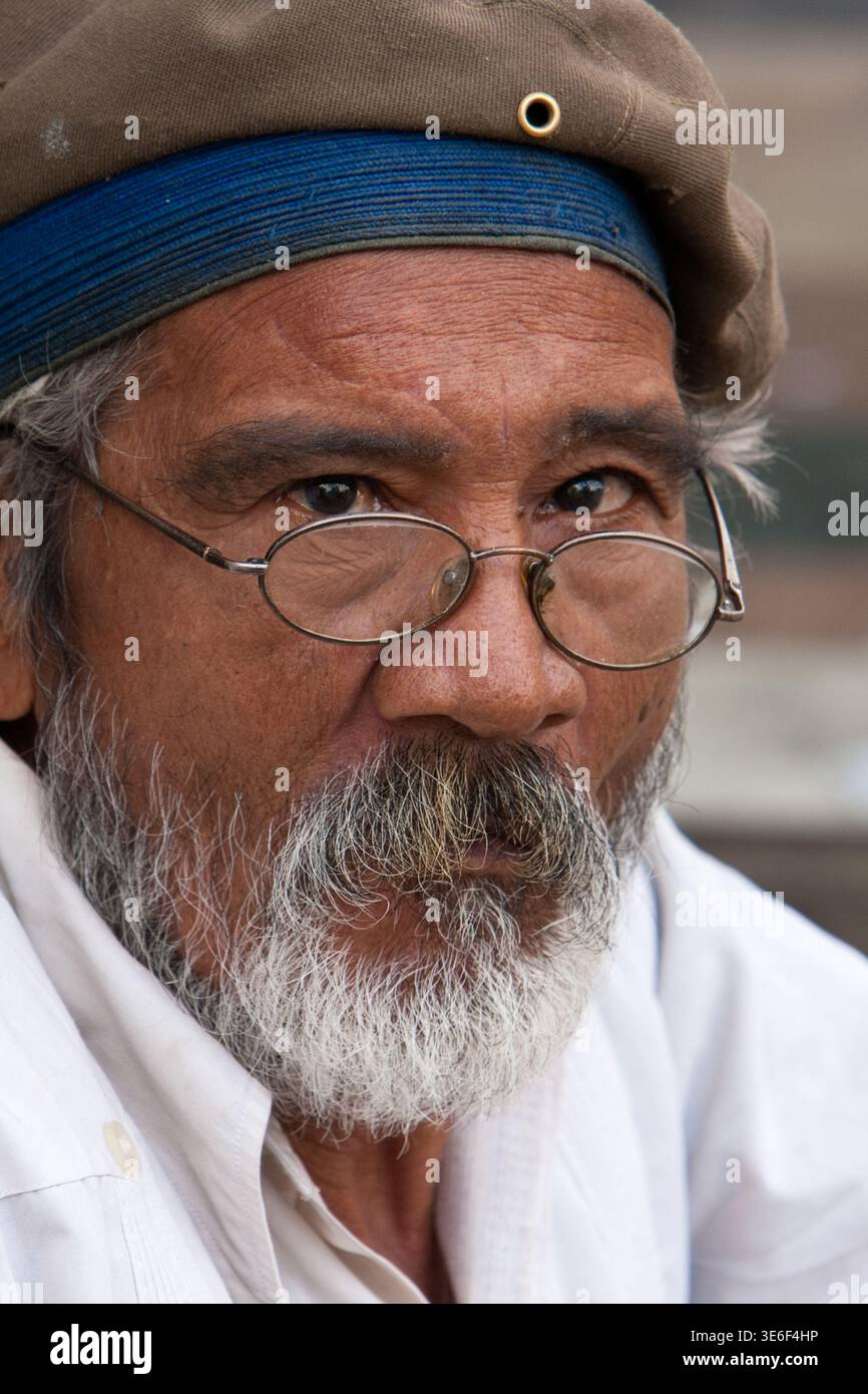 Cuba, Havana.  Bearded Man. Stock Photo