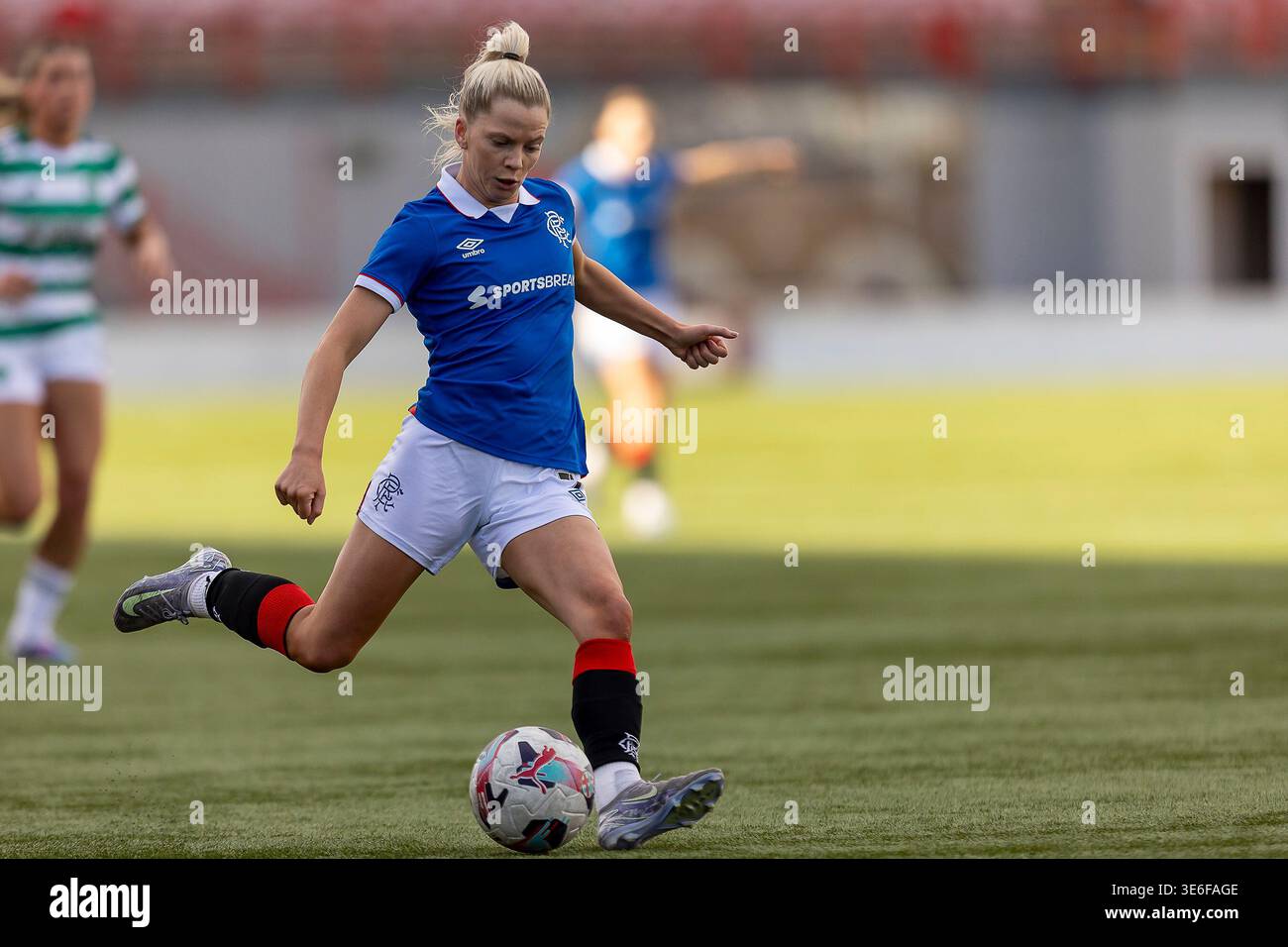 Hamilton, Scotland. 6 April 2026. Brogan Hay of Rangers FC during the ...
