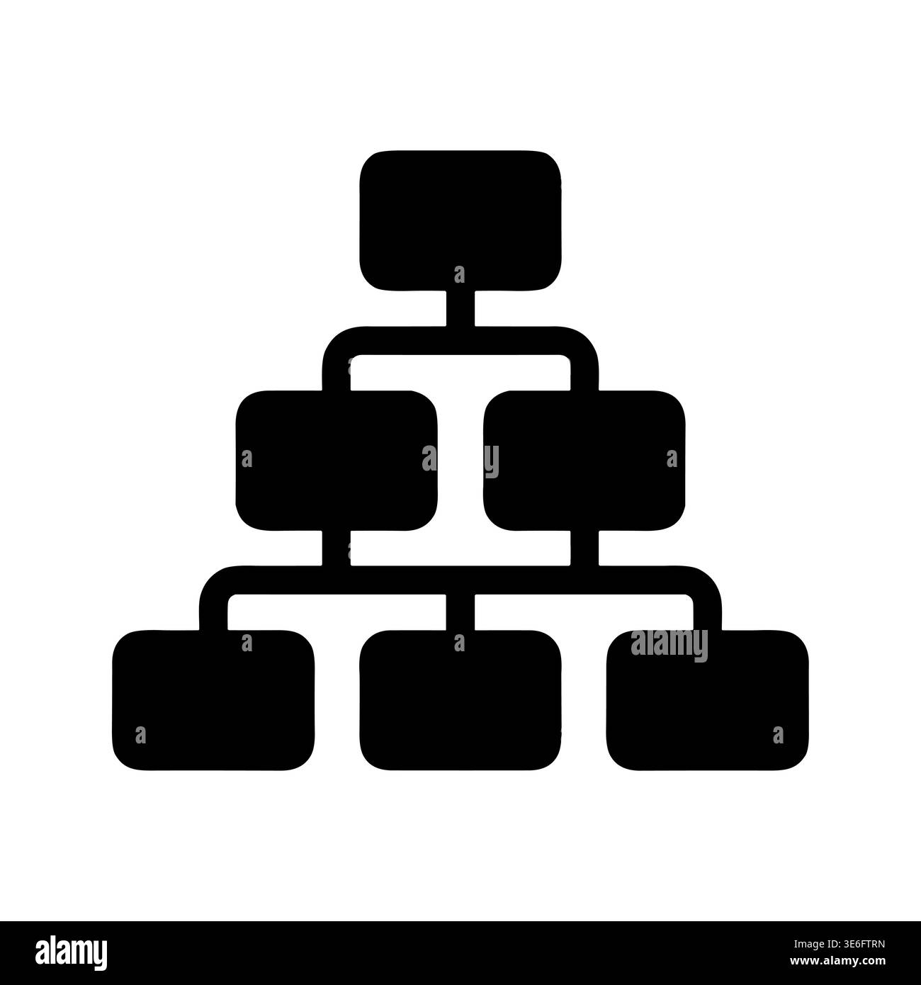 Organization chart vector icon, hierarchy diagram, business concept ...