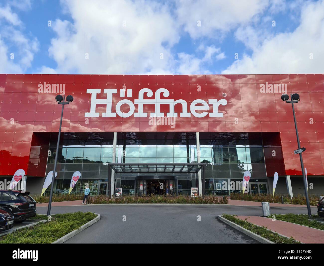 Kiel, Germany - 16. October 2022: Entrance of the german furniture store chain named Hoeffner Stock Photo