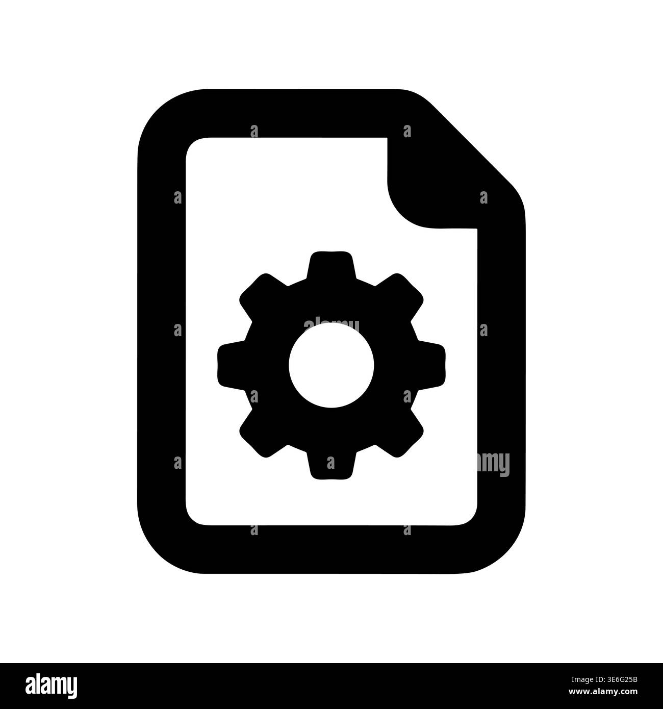 Configuration file document icon symbol in glyph style Stock Vector