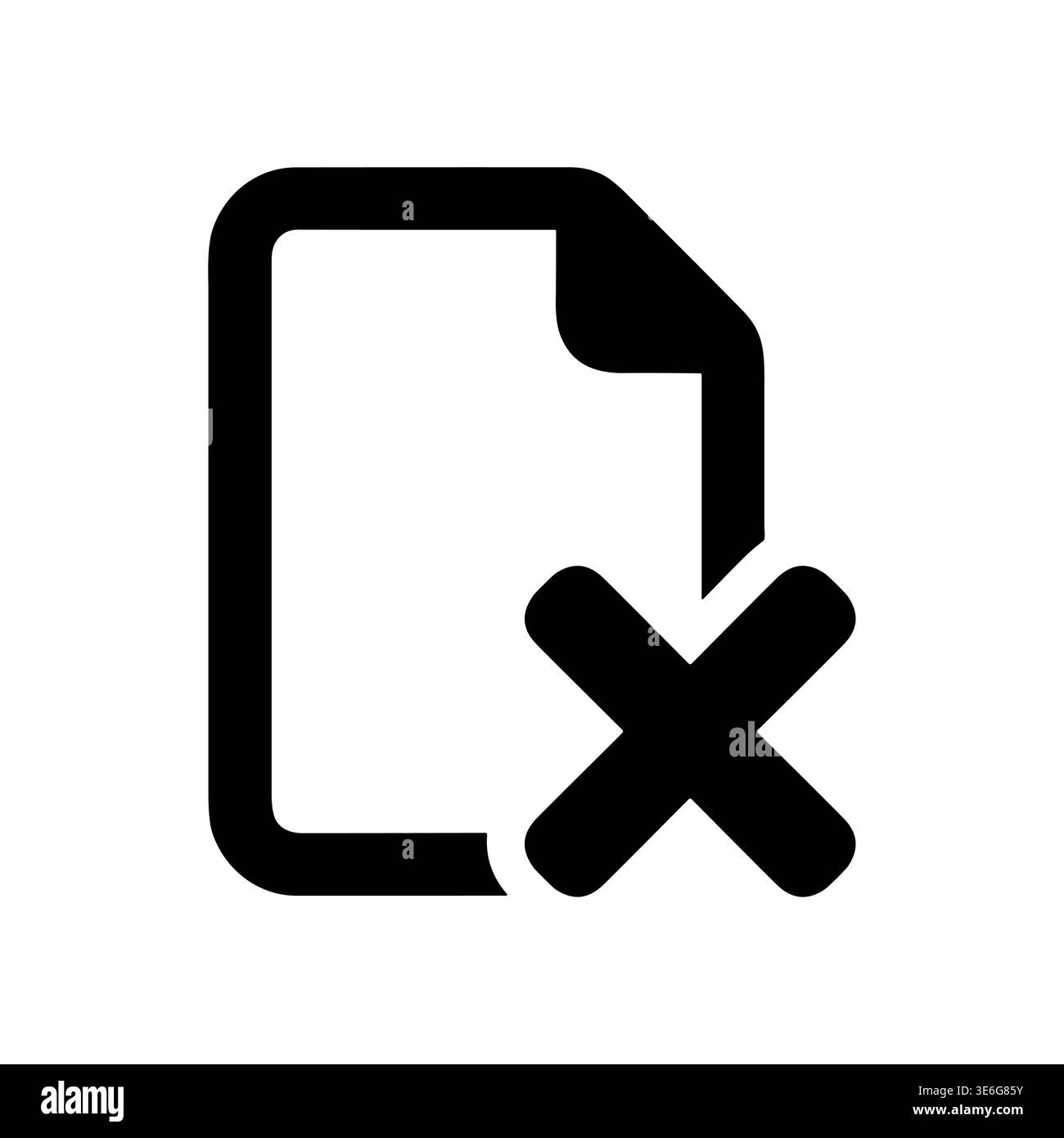 Delete file vector icon illustration in trendy flat design Stock Vector