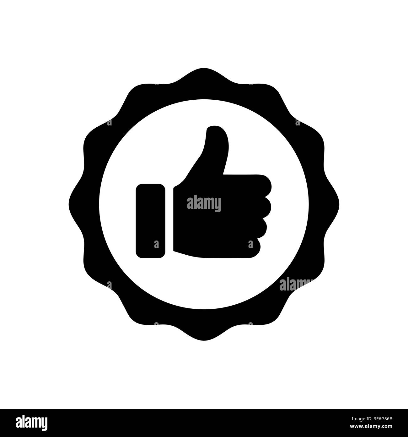 Black like icon for approval and positive feedback symbol Stock Vector ...