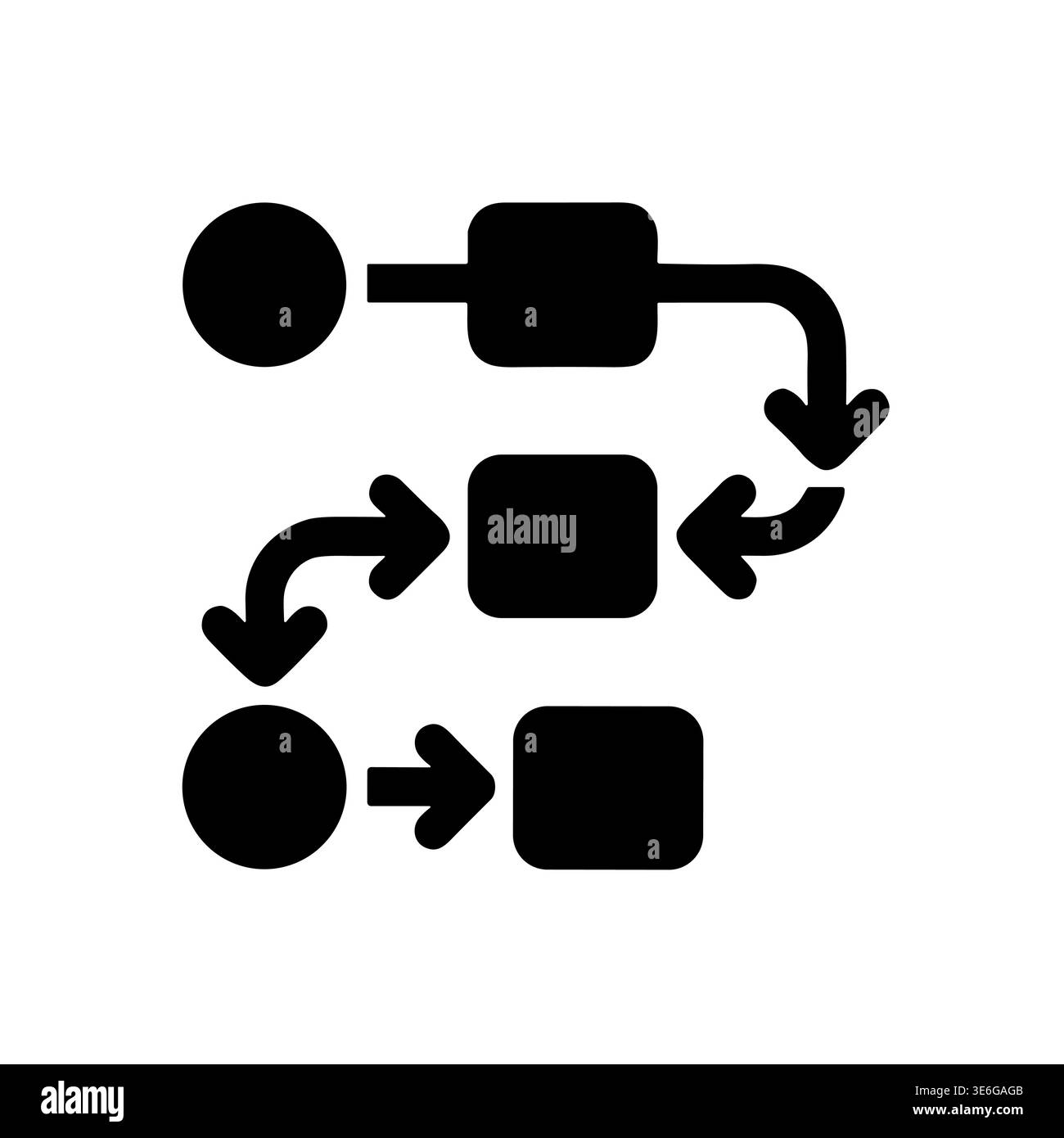 Flowchart icon, process diagram, algorithm presentation, flat vector ...