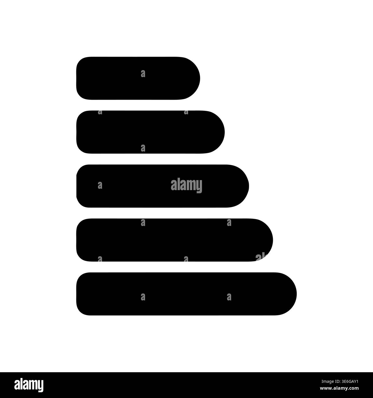 Decreasing bars diagram in black simple vector illustration icon Stock Vector
