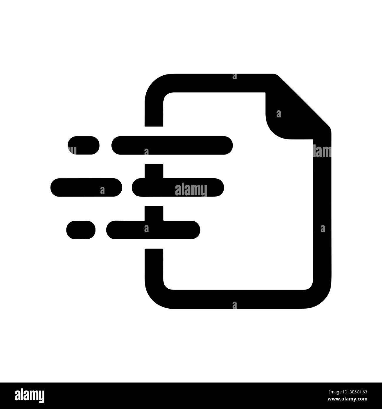 Document transfer icon, file data migration, outline simple style Stock Vector