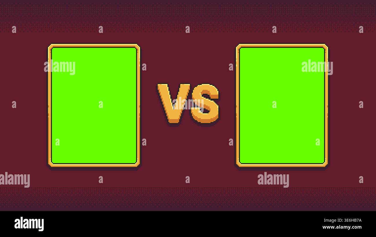Pixel versus frames layout with green screens Stock Vector