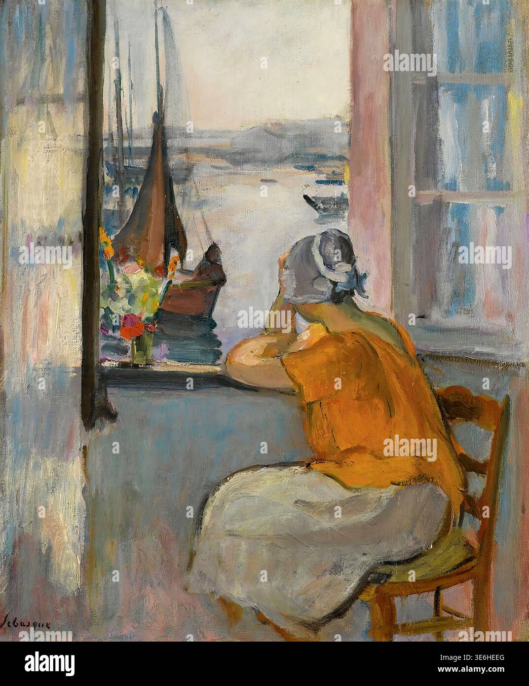 Jeune femme a la fenetre hi-res stock photography and images - Alamy