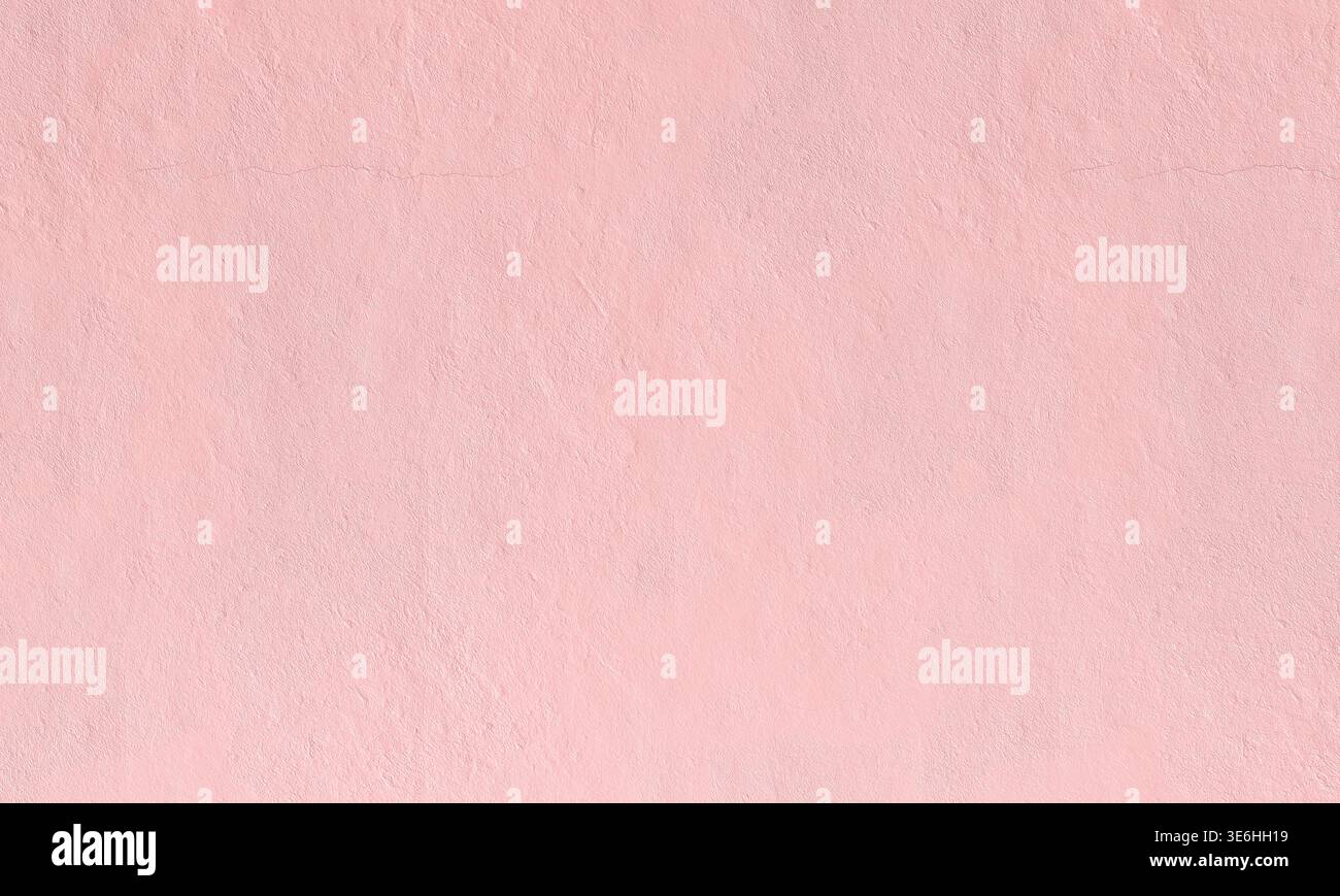 3d Pastel pink painted plaster wall background Stock Photo