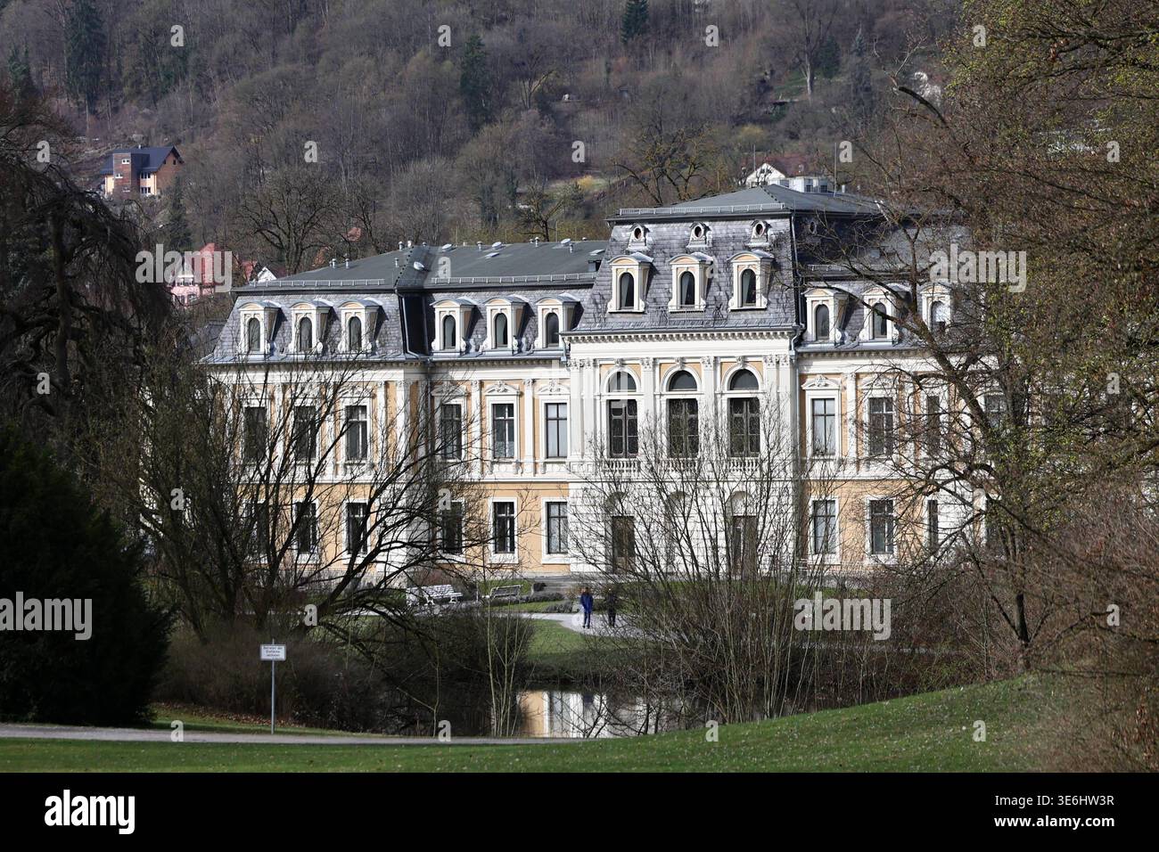 Meiningen 05.04.2026, Meiningen, Englischer Garten, Blick auf das ...