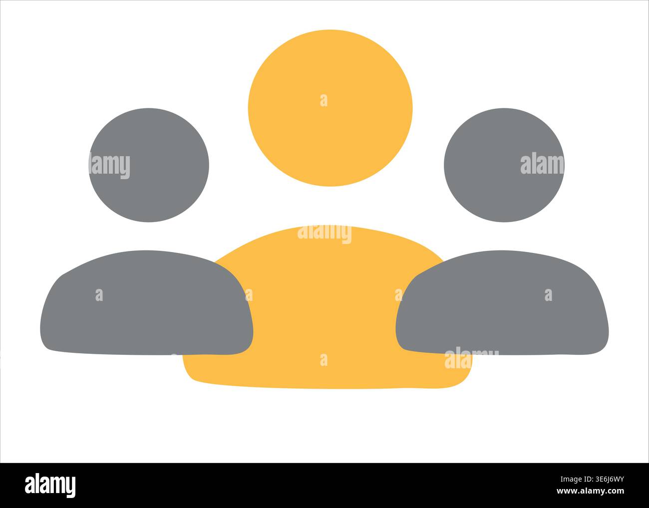 Abstract Teamwork Icon for Remote AI Collaboration Stock Vector